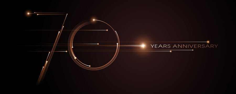70 years anniversary vector icon, logo. Graphic design element