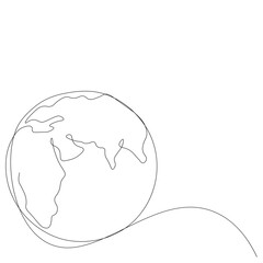 World map outline, eart day concept, vector illustration	
