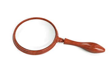 Magnifying glass on white background 3d render