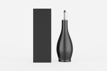 Matte Ceramic Bottle Mockup - protein. Photo-realistic packaging mockup template with sample design. 3d illustration.