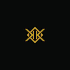 initial letter KK or K minimal concept logo graphic design vector 