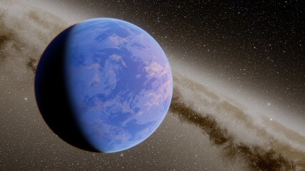 Planets and galaxy, science fiction wallpaper. Beauty of deep space. Billions of galaxy in the universe Cosmic art background 3d render
