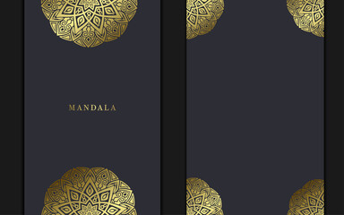 Mandala template with elegant, classic elements. Great for invitation, flyer, menu, brochure, background Premium Vector