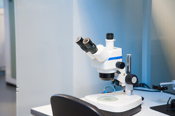 Microscope at laboratory