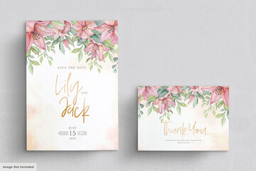 floral wedding card set 