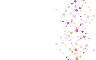 Vector illustration of molecular structure and genetic engineering