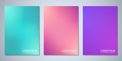 Blurred backgrounds with a grid pattern for cover design, brochure layout, book, poster mockup, and flyer template. Colorful pattern, vibrant colors, fluid abstract, blended colors.