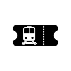 Train ticket icon isolated on white background 