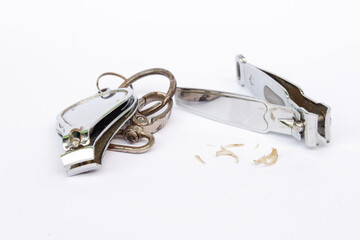 clipper nail on white background