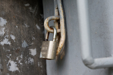 old rusty padlock