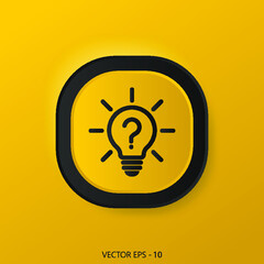 Problem solution button icon vector illustration - vector