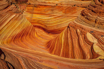 The Wave sandstone formation in Arizona
