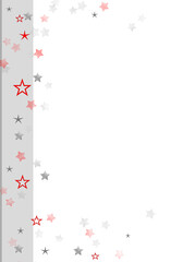 Abstract red and grey stars on a white and grey background.