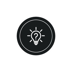  Problem solution button icon. Vector Icon