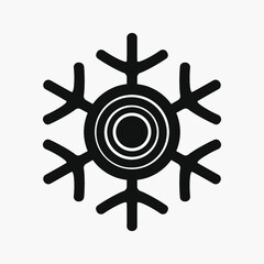 Snowflake icon,flat design illustration