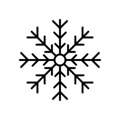 snowflake icon line style vector