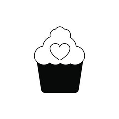  Muffin icon vector, illustration logo template in trendy style