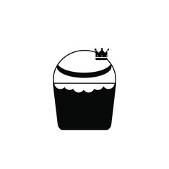  Muffin icon vector, illustration logo template in trendy style