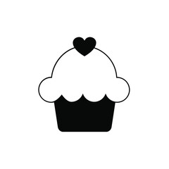  Muffin icon vector, illustration logo template in trendy style