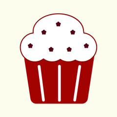  Muffin icon vector, illustration logo template in trendy style