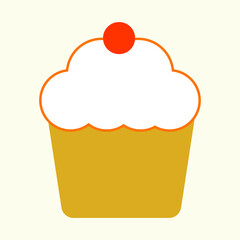  Muffin icon vector, illustration logo template in trendy style