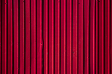 Line pattern red background. Zinc texture 