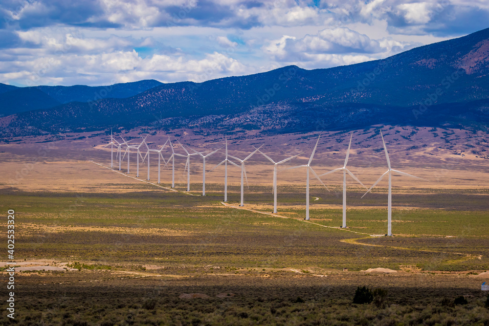 Wall mural wind turbines at spring valley wind farm