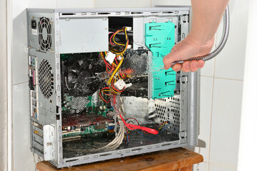 Ridiculous computer cleaning.