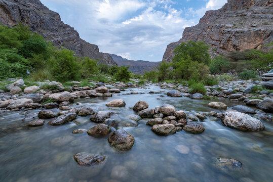 Scenic View of Wadi Tanuf from Nizwa