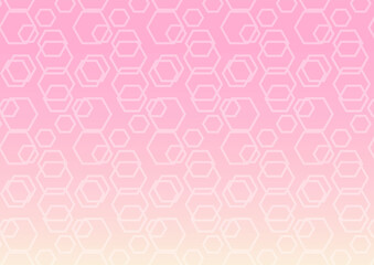 背景　六角形　ピンク