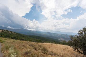 mountainous landscape in Sierra Nevada in southern Spain