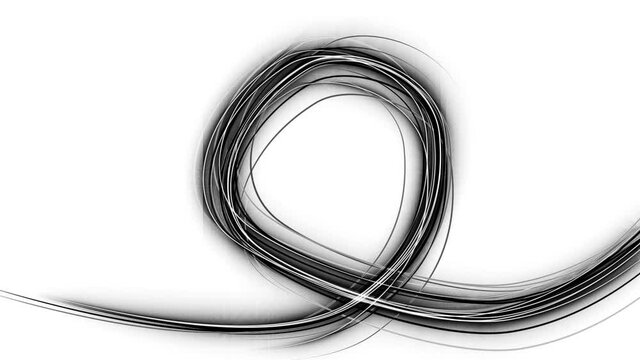 black and white stroke trail line drawing effect animation