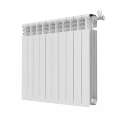 heating radiator on white background. Isolated 3D illustration