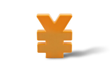 Obraz premium A yen symbol on a white background