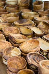 Fototapeta na wymiar madera de olivo, mercado semanal, Inca, capital de la comarca del Raiguer, Mallorca, balearic islands, spain, europe