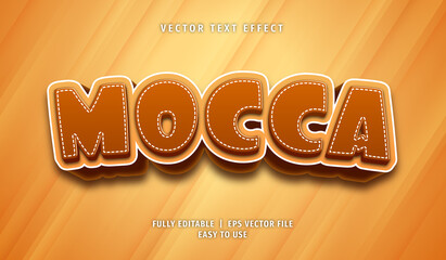 3D Mocca Text Effect, Editable Text Style