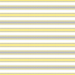 Illuminating yellow and ultimate gray seamless horizontal striped pattern, vector illustration. Seamless pattern with yellow and gray lines with dots on white. Stripes geometric background