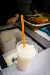 chiringuito Can Calent, helado de agua de nieve, Sa Pobla, Mallorca, balearic islands, spain, europe