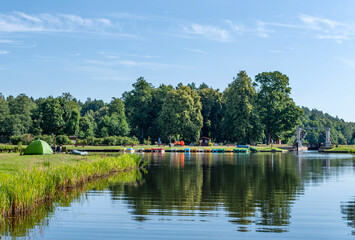 Fototapeta na wymiar Augustów Canal. Grodno Region, Belarus