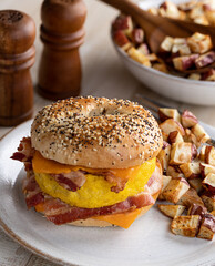 Breakfast Sandwich on a Bagel