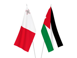 Hashemite Kingdom of Jordan and Malta flags