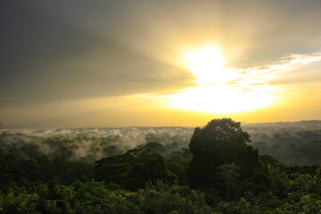 sunset in the mountains
