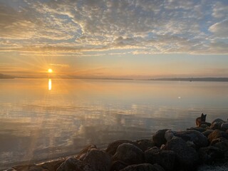 sunset over the sea