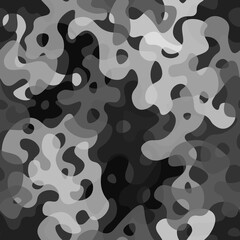 Camouflage seamless pattern background. Classic clothing masking camo print
