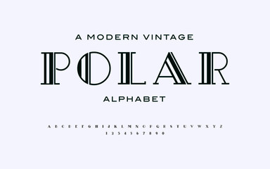 Vintage and classic typography font set design. Vector illustration typeface alphabet.