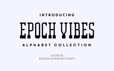 Vintage and classic typography font set design. Vector illustration typeface alphabet.