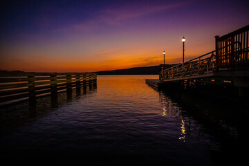 Fototapeta premium pier golden hour