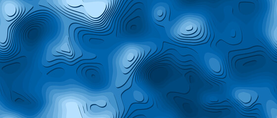 Fototapeta na wymiar Seamless abstract blue background paper cut realistic relief. Vector illustration.
