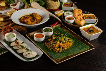 Indian style breakfast on the table