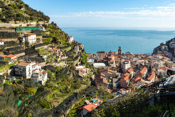 Minori on the Amalfi coast in Italy